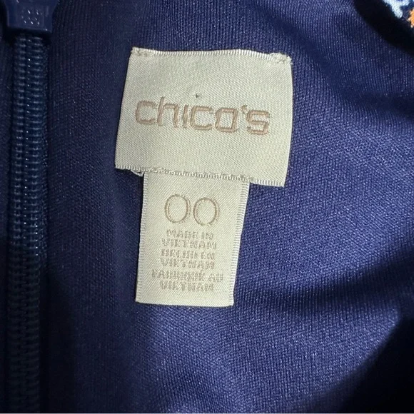 Chico’s blue knee length dress size 00 equivalent to XS - Picture 10 of 11